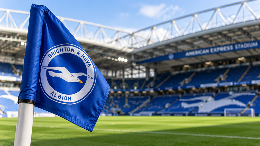 Brighton & Hove Albion corner flag at the Amex Stadium